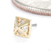 Square Pyramid Ultimate Press-fit End in Gold from Seasons Handmade in yellow gold with diamond