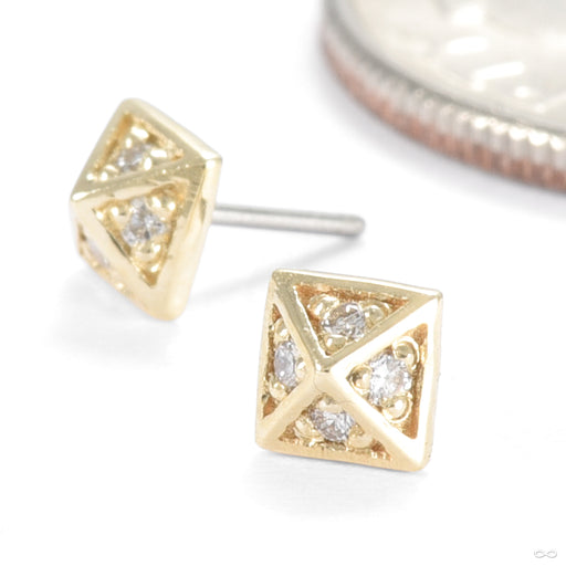 Square Pyramid Ultimate Press-fit End in Gold from Seasons Handmade in a group