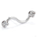 Squiggle 2 Press-fit End in 14k White Gold with Diamond from Kiwi Diamond