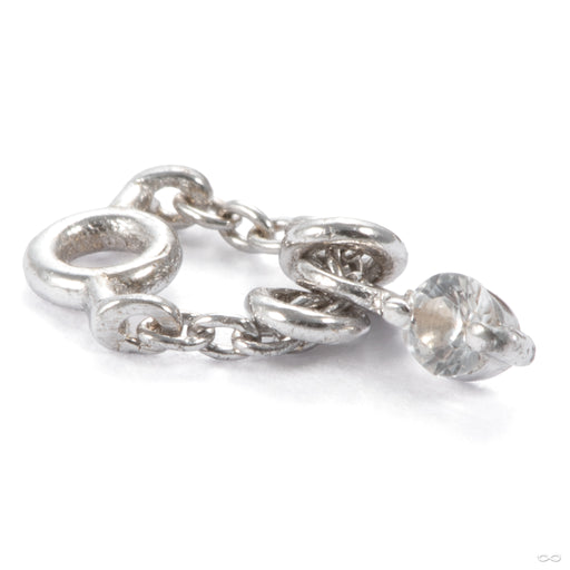Stacked 1000 Percent Charm in 14k White Gold with White Sapphire from Pupil Hall