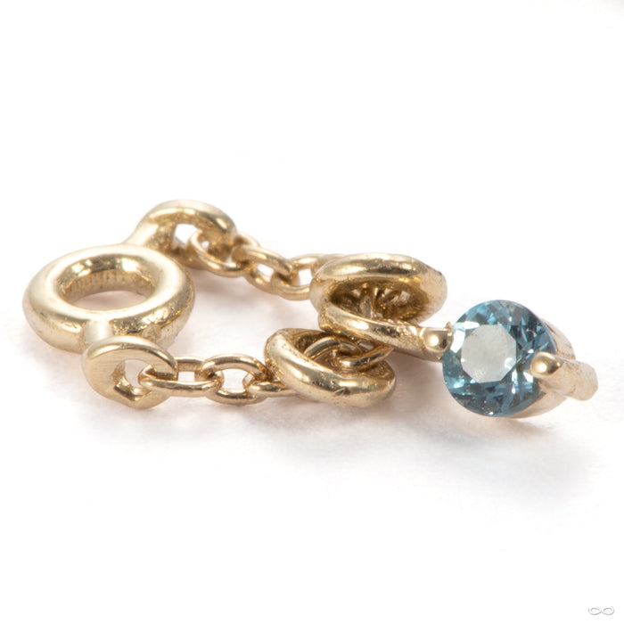 Stacked 1000 Percent Charm in 14k Yellow Gold with London Blue Topaz from Pupil Hall