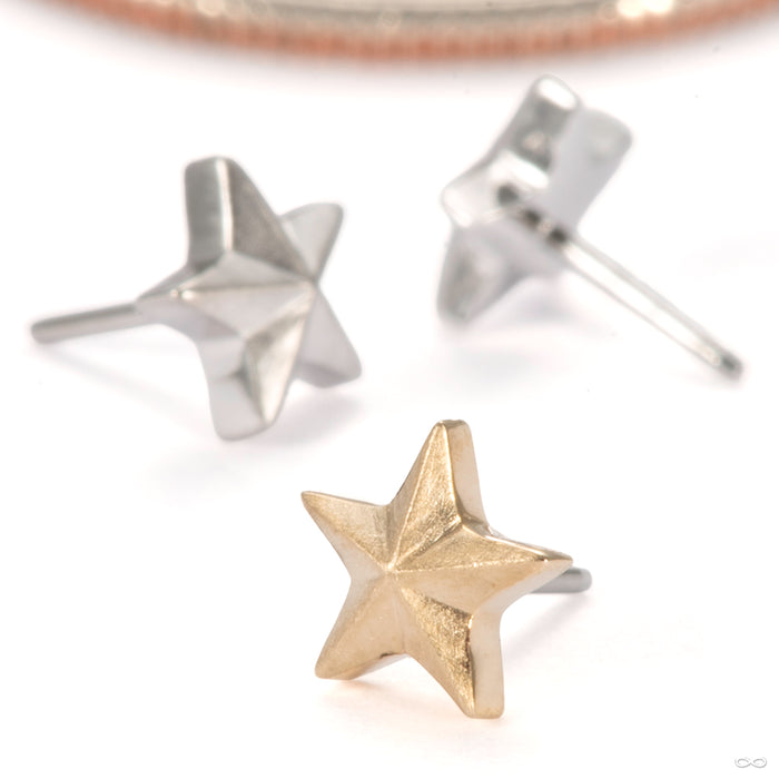 Star Press-fit End in Gold from Tether Jewelry in assorted materials