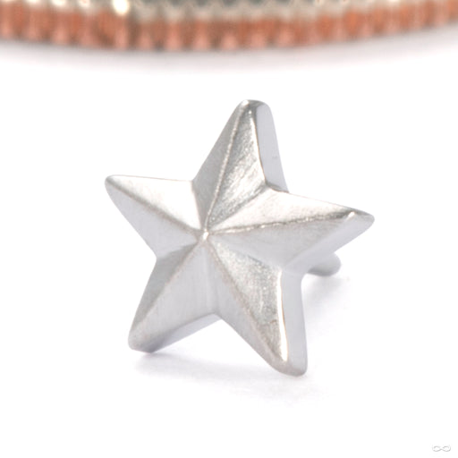 Star Press-fit End in 14k White Gold from Tether Jewelry