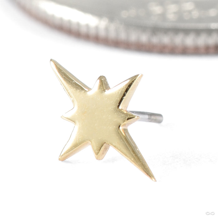 Starburst Press-fit End in Gold from Quetzalli in yellow gold