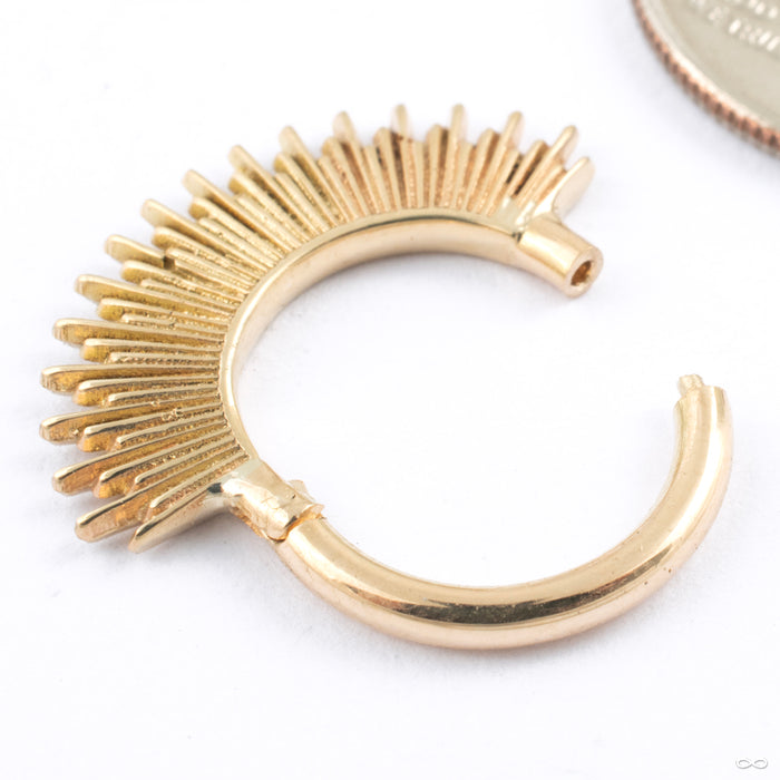 Stick for Stack Clicker in Gold from Maya Jewelry in 14k Yellow Gold Open Detail Photo