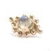 Summit Threaded End in Gold from Sacred Symbols with kiwi labradorite