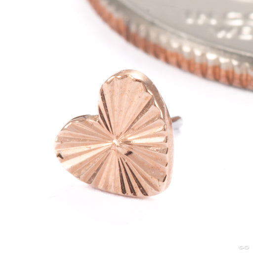 Sunray Heart Press-fit End in Gold from Quetzalli in rose gold