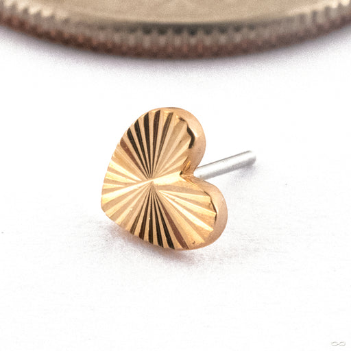 Sunray Heart Press-fit End in Gold from Quetzalli in 14k Yellow Gold