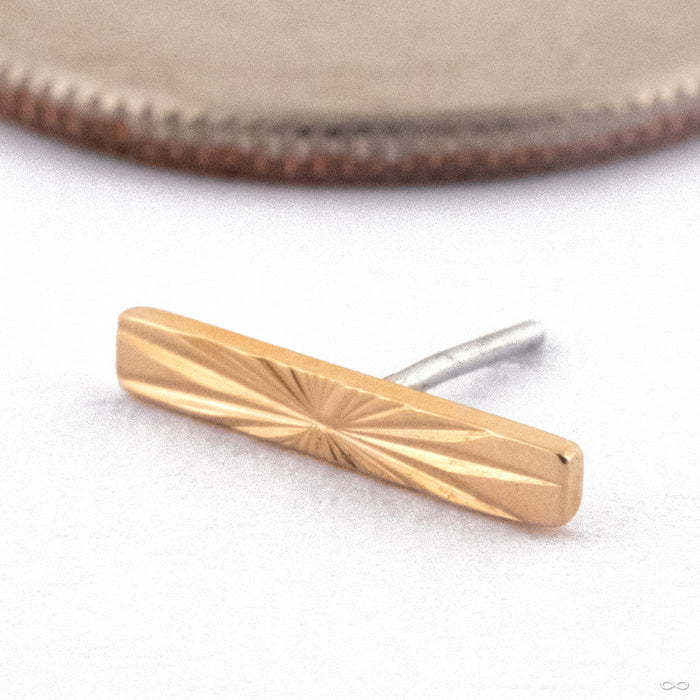 Sunray Liz Press-fit End in Gold from Quetzalli in 14k Yellow Gold Large