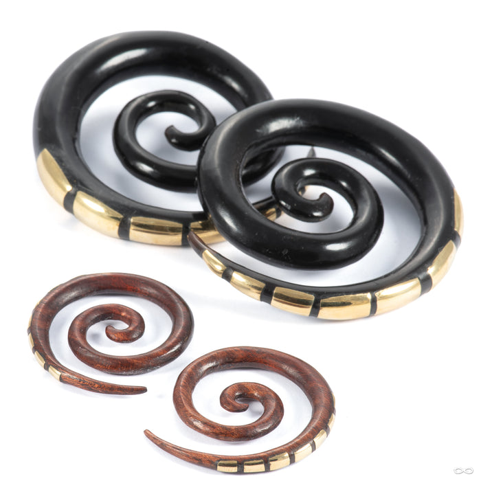 Super Spirals with Inlay from Tawapa in assorted materials