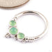 Sylvie Seam Ring in Gold from BVLA in 14k White Gold with Chrysoprase