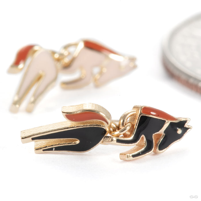 Tail Press-fit End in Gold from Pupil Hall with various accents