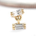 Tandem Press-fit End in Gold from Ember Body Jewelry with moissanite