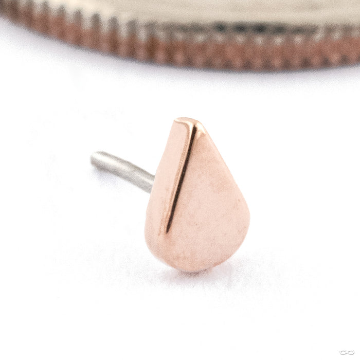 Teardrop Press-fit End in 14k Rose Gold from Dusk Body Jewelry