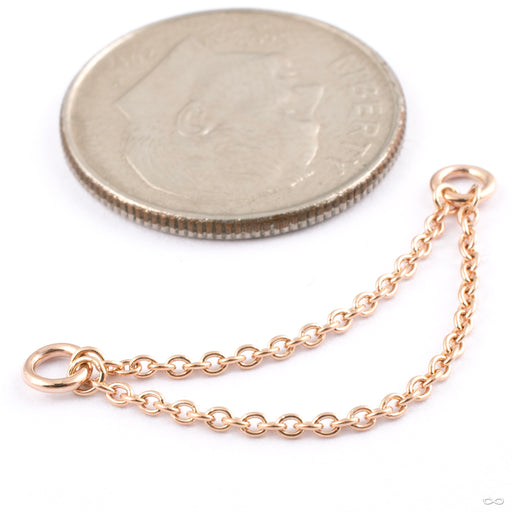 Tethered Double Chain in Gold from Tether Jewelry in 14k Rose Gold 