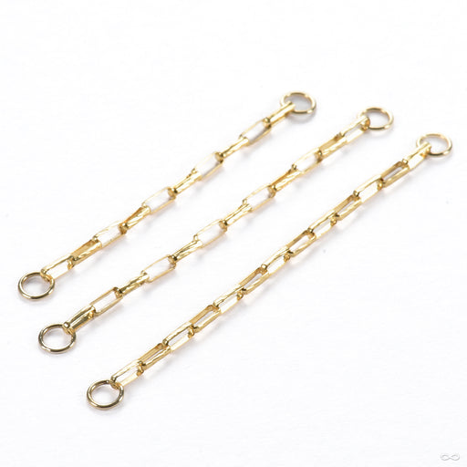Textured Paper Clip Chain in Gold from Hialeah in assorted sizes