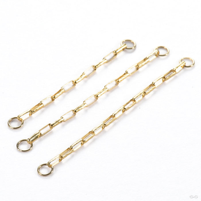 Textured Paper Clip Chain in Gold from Hialeah in assorted sizes