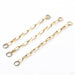 Textured Paper Clip Chain in Gold from Hialeah in assorted sizes