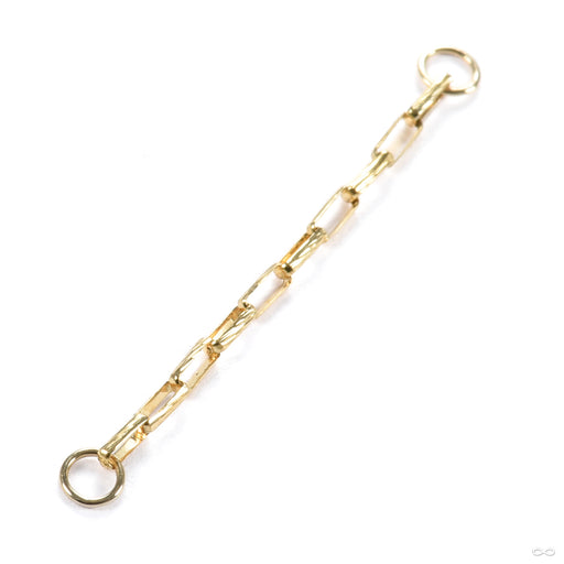 Textured Paper Clip Chain in 14kYellow Gold from Hialeah