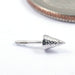 Textured Spike Press-fit End in Gold from Junipurr Jewelry in white gold