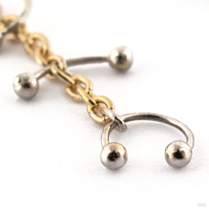 The Essentials Charm in Gold from Pupil Hall in 14k White and Yellow Gold Detail Photo