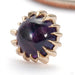 The Spike Press-fit End in 14k Yellow Gold with Winza Ruby Cabochon from Mettle and Silver