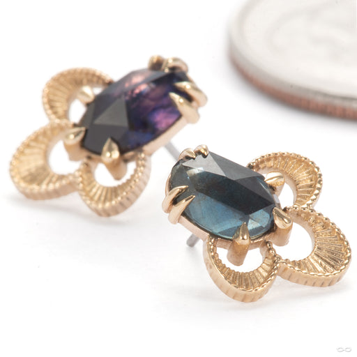 The Violet Press-fit End in Gold from Mettle and Silver with various stones