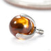 Three Prong Natural Stone Threaded End in Titanium from Industrial Strength in amber