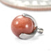 Three Prong Natural Stone Threaded End in Titanium from Industrial Strength in brown goldstone