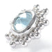 Thursday Threaded End in Gold from BVLA with white gold and swiss blue topaz side