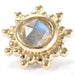 Thursday Threaded End in Gold from BVLA with yellow gold and labradorite