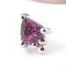 Timka Press-fit End in Gold from BVLA in 14k White Gold with Rhodolite