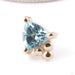 Timka Press-fit End in Gold from BVLA in 14k Yellow Gold with Swiss Blue topaz