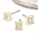 Tiny Square Illusion Press-fit End in Gold from Seasons Handmade
