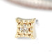 Tiny Square Illusion Press-fit End in Gold from Seasons Handmade yellow gold with diamond