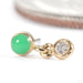 Toned Warmer Press-fit End in 14k Yellow Gold with Fresh Green Enamel & Diamond from Pupil Hall