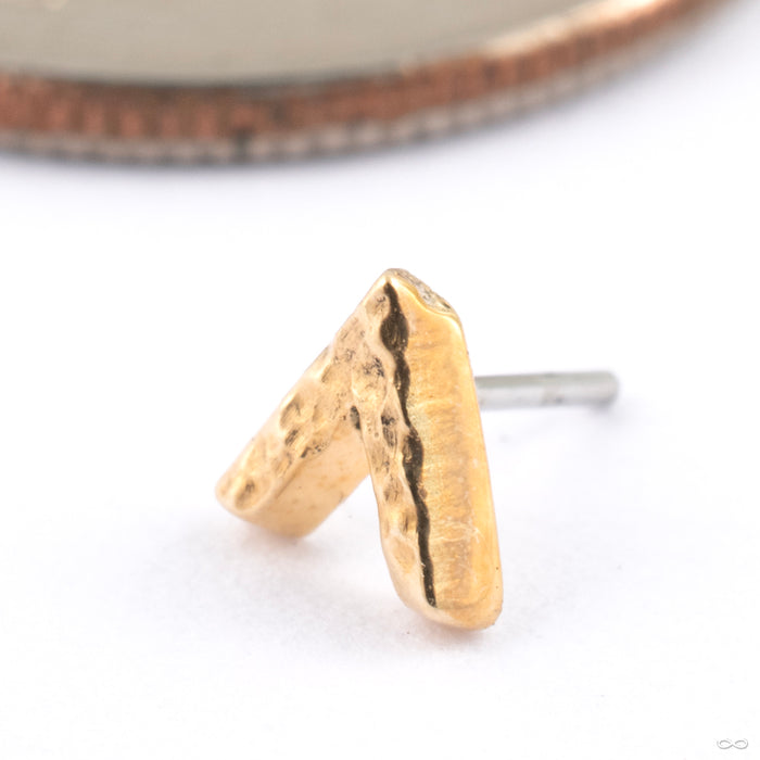 Tri Me Press-fit End in Gold from Maya Jewelry in 14k yellow gold