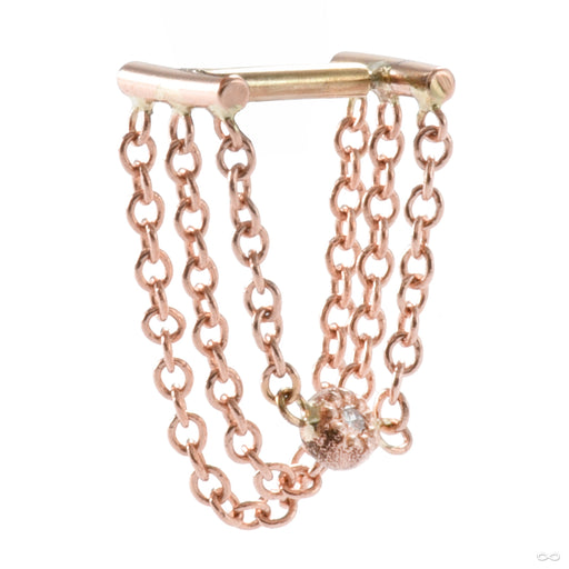 Triple Chain Press-fit Ring in Gold from Origins Handmade in rose gold with diamond