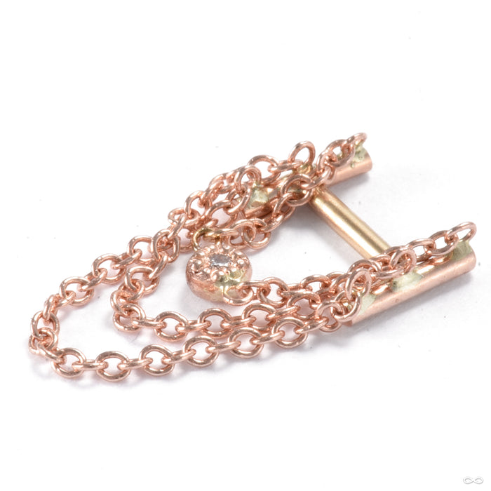 Triple Chain Press-fit Ring in Gold from Origins Handmade in rose gold with diamond