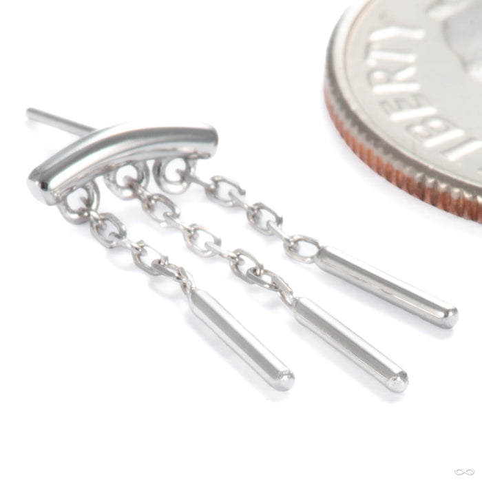 Triple Wind Chime Press-fit End in 14k White Gold from Modern Mood