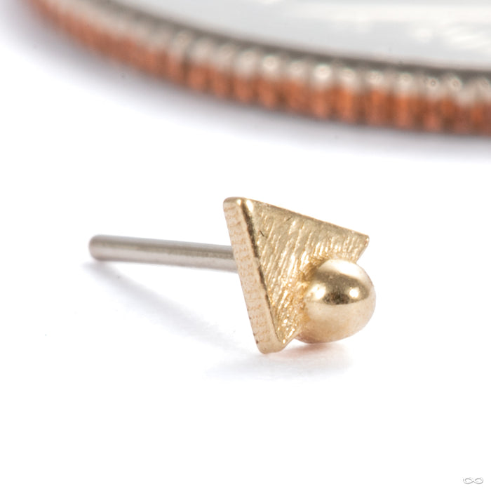Tryangle with Dottie Press-fit End in 14k Yellow Gold from Pupil Hall