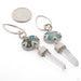 Turquoise and Quartz Dangles in Silver from Diablo Organics