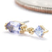 Twilight Hour Press-fit End in Gold from Ember Body Jewelry with tanzanite