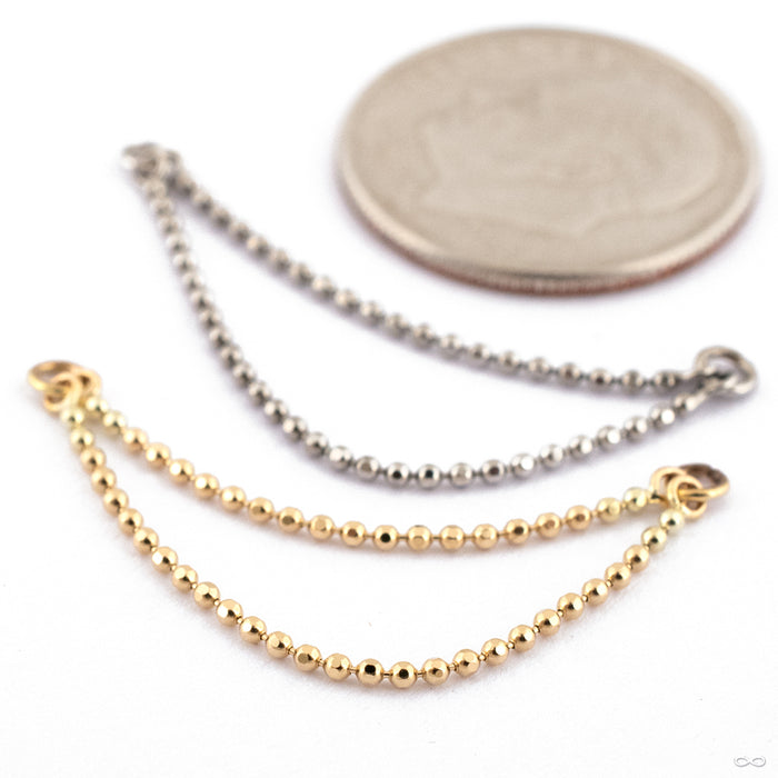 Twin Faceted Chain in Gold from Ember Body Jewelry in assorted materials