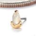 Uma Press-fit End in 14k Yellow Gold with Moonstone from Junipurr Jewelry