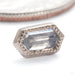 Umba Sapphire Millgrain Press-fit End in 14k White Gold from Mettle and Silver