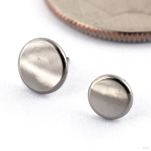 Universal Disc Press-fit End in Titanium from Canasteel Jewelry size comparison