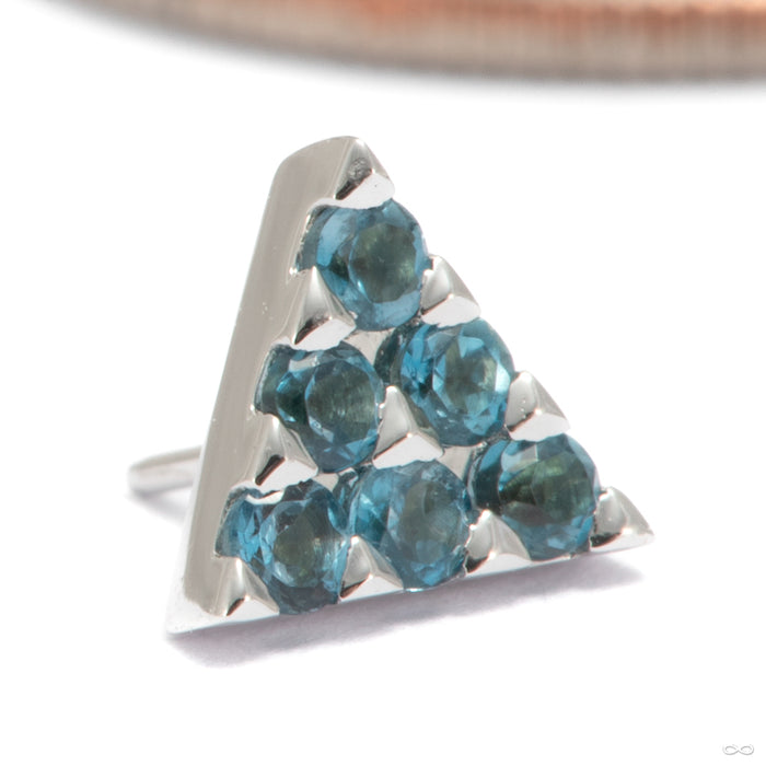 Ursa Major Press-fit End in 14k White Gold with London Blue Topaz from Tether Jewelry