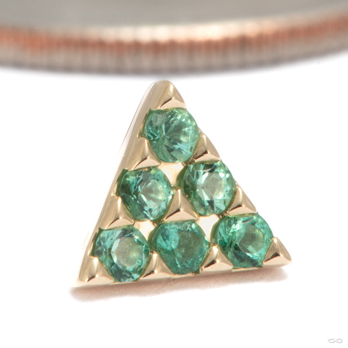 Ursa Major Press-fit End in 14k Yellow Gold with Emerald from Tether Jewelry