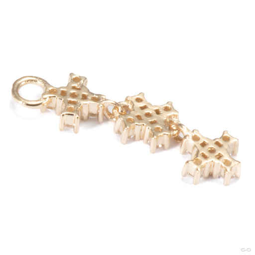 Utopia Charm in 14k Yellow Gold with Clear CZ from Ember Body Jewelry back